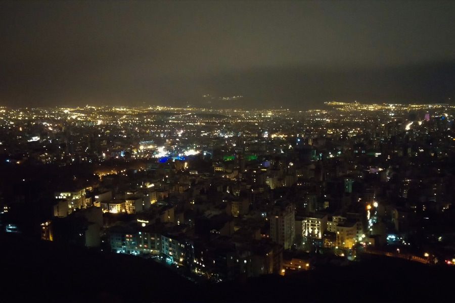 عکس تهران شب بارانی