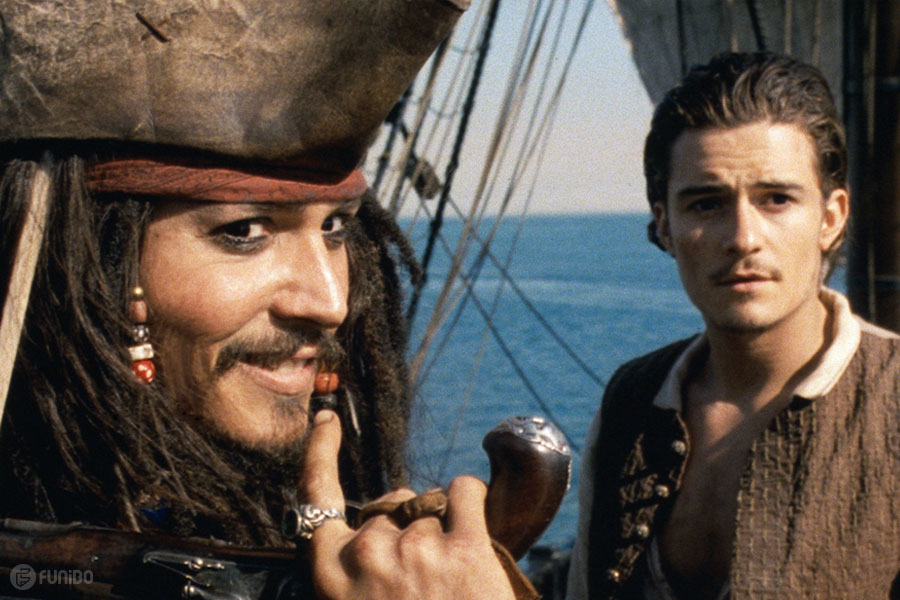 8. دزدان دریایی کارائیب: نفرین مروارید سیاه (2003) Pirates of the Caribbean: The Curse of the Black Pearl
