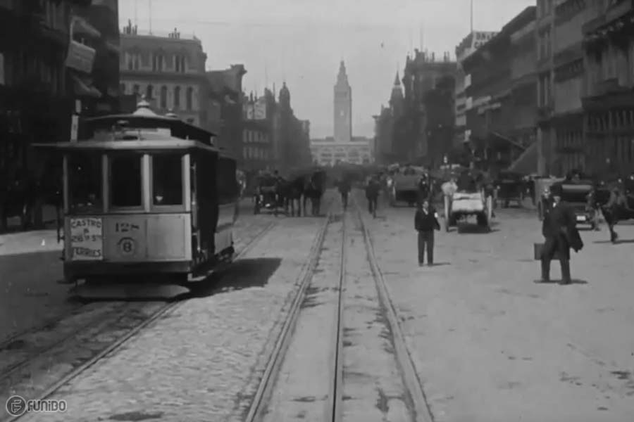 گردش در خیابان بازار (1906) A Trip Down Market Street