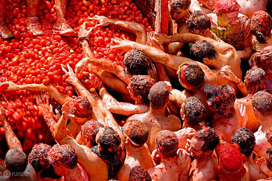 در فستیوال لاتوماتینا، گوجه پرت کنید