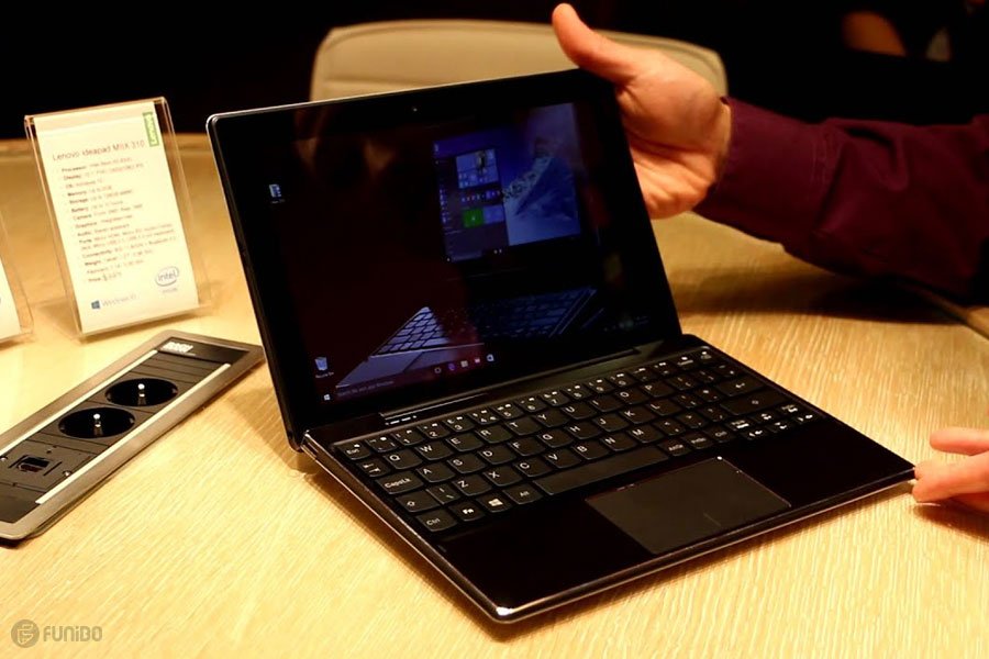8. لپ تاپ مینی لنوو مدل Ideapad Miix310؛ بهترین مینی لپ تاپ با دو دوربین